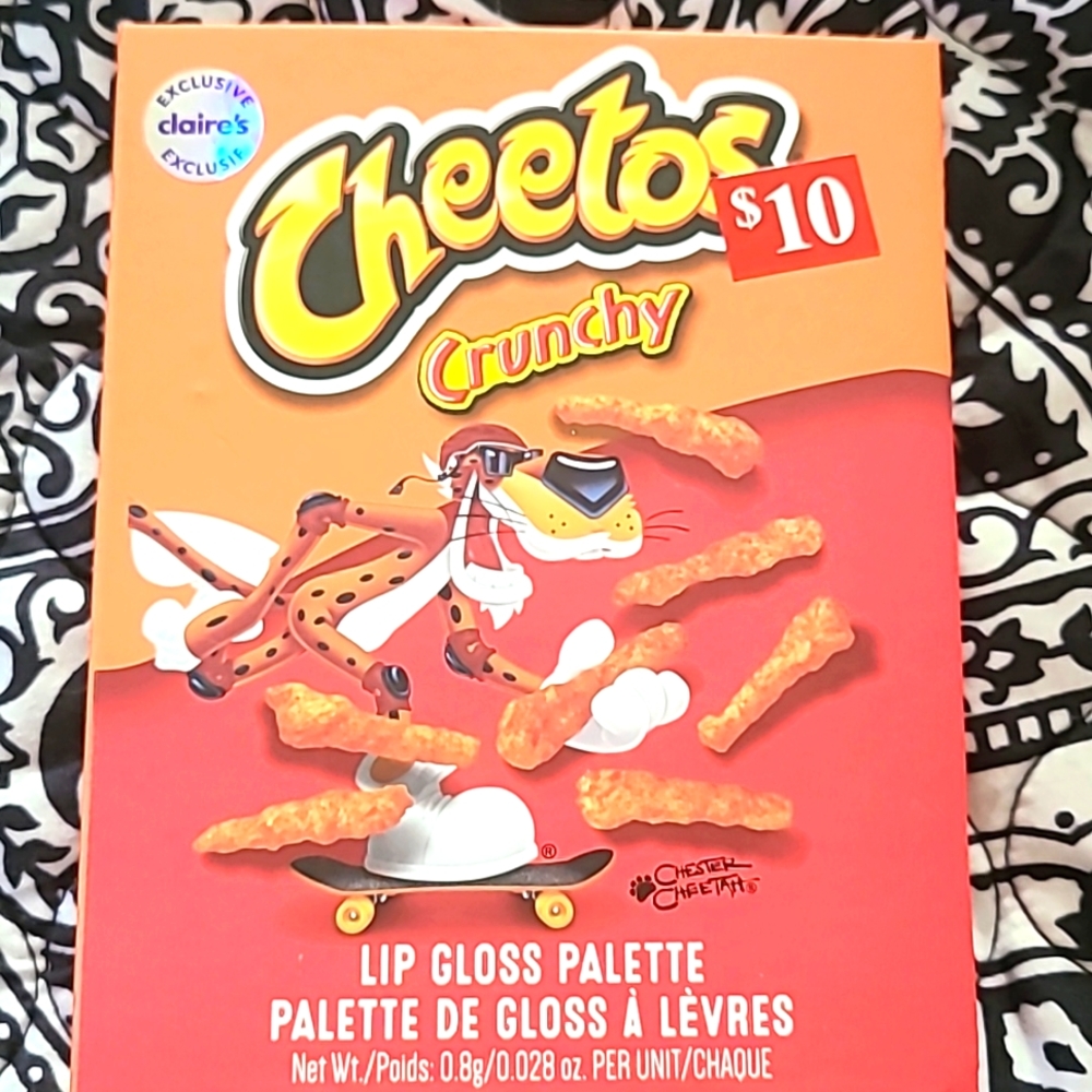 Claires lip gloss palette cheetos
